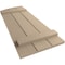 Ekena Millwork Rough Cedar 3 Board Joined Board-n-Batten w/Elliptical Top Faux Wood Shutters, 16 1/2W x 88H, PR SHUBJL16X88RCPR - alternate 11